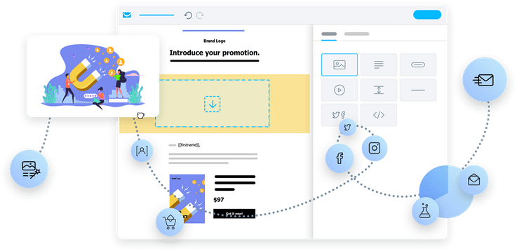 Commencez avec un créateur d'e-mail intuitif