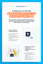 Pourquoi choisir GetResponse MAX si vous utilisez Microsoft Dynamics CRM